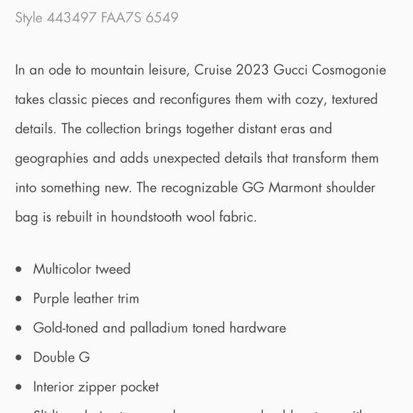 Gucci GG Marmont red/violet lily multicolor crossbody - Picture 16 of 17